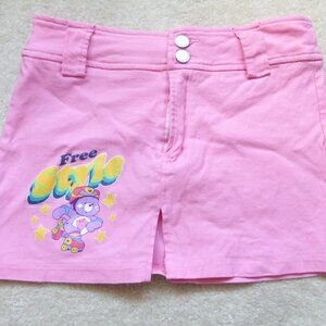 CARE BEARS x SHEIN light pink mini skirt